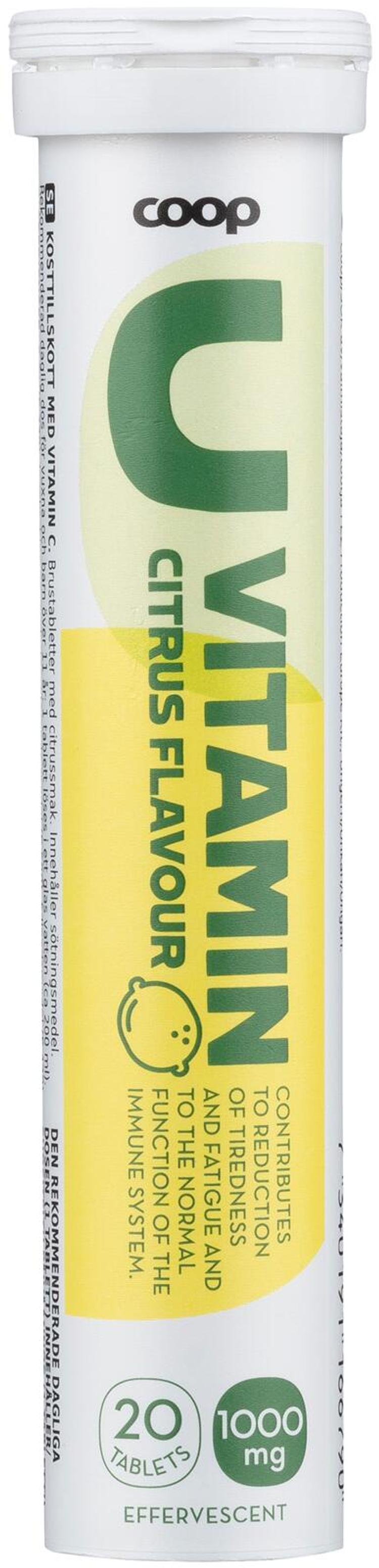 Coop C-vitamiini 1000mg Citrus poretabletti 20 kpl