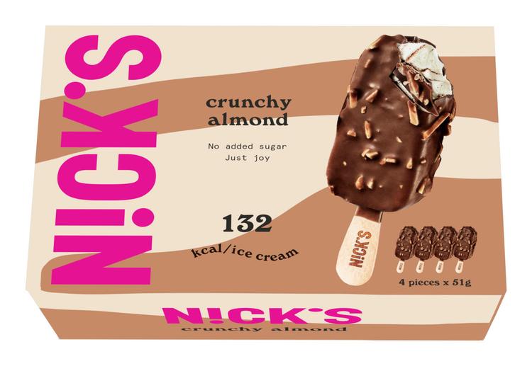 Nick's Crunchy almond monipakkaus 4x51g/60ml