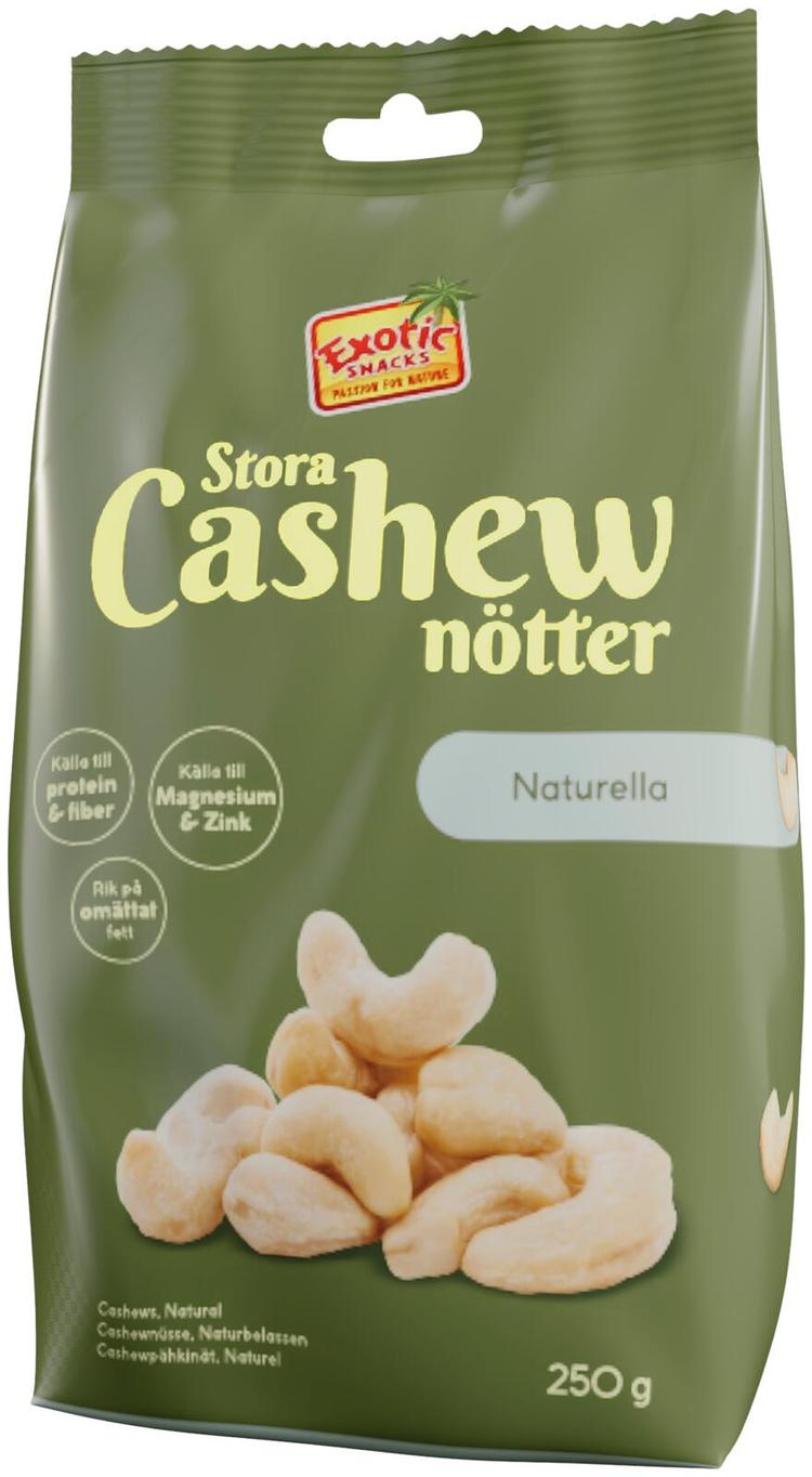 Exotic Snacks Cashewpähkinät Maustamaton 250g