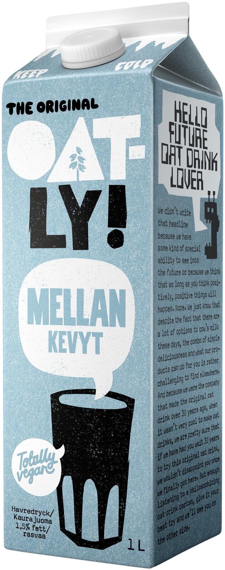 Oatly Kaurajuoma Kevyt Chilled 1L