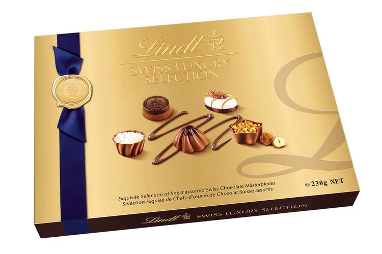 Lindt SWISS LUXURY SELECTION valikoima sveitsiläisiä suklaakonvehteja 230g