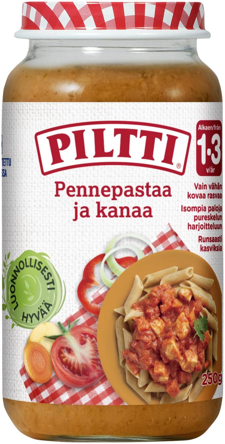 Piltti 250g Pennepastaa ja kanaa lastenateria 1-3v