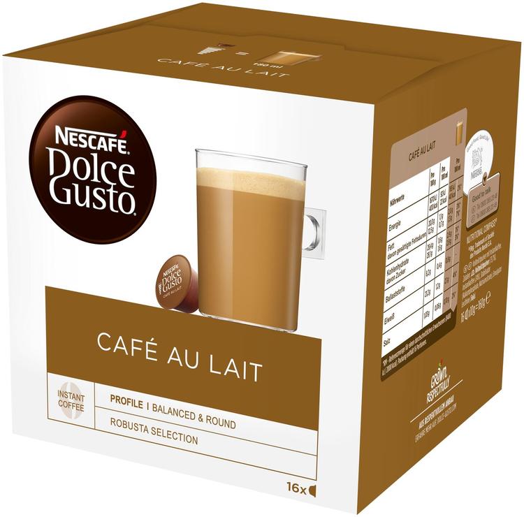 Nescafé Dolce Gusto 16kaps/160g Café au Lait maitokahvikapseli