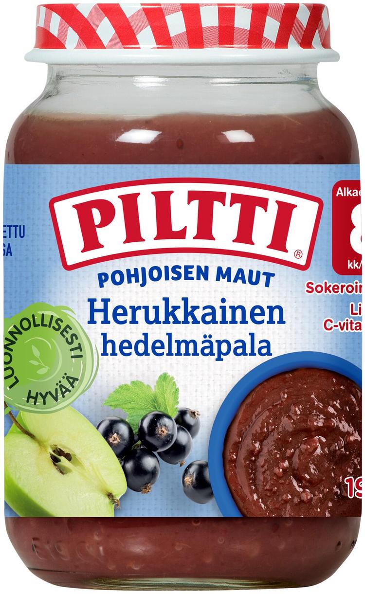 PILTTI Pohjoisen maut 190g Herukkainen hedelmäpala 8kk