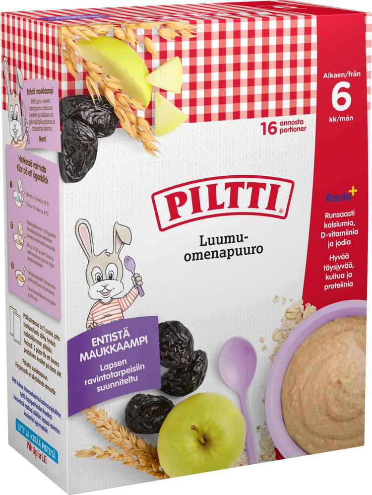 Piltti 2x240g Luumu-omenapuuro puurojauhe 6kk