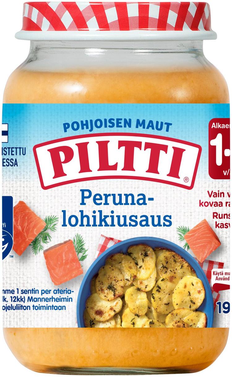 Piltti Pohjoisen maut 190g Peruna-lohikiusaus 1-3v