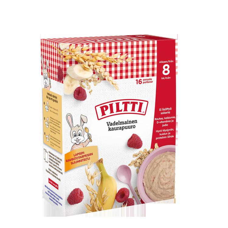 Piltti 2x240g Vadelmainen kaurapuurojauhe 8kk