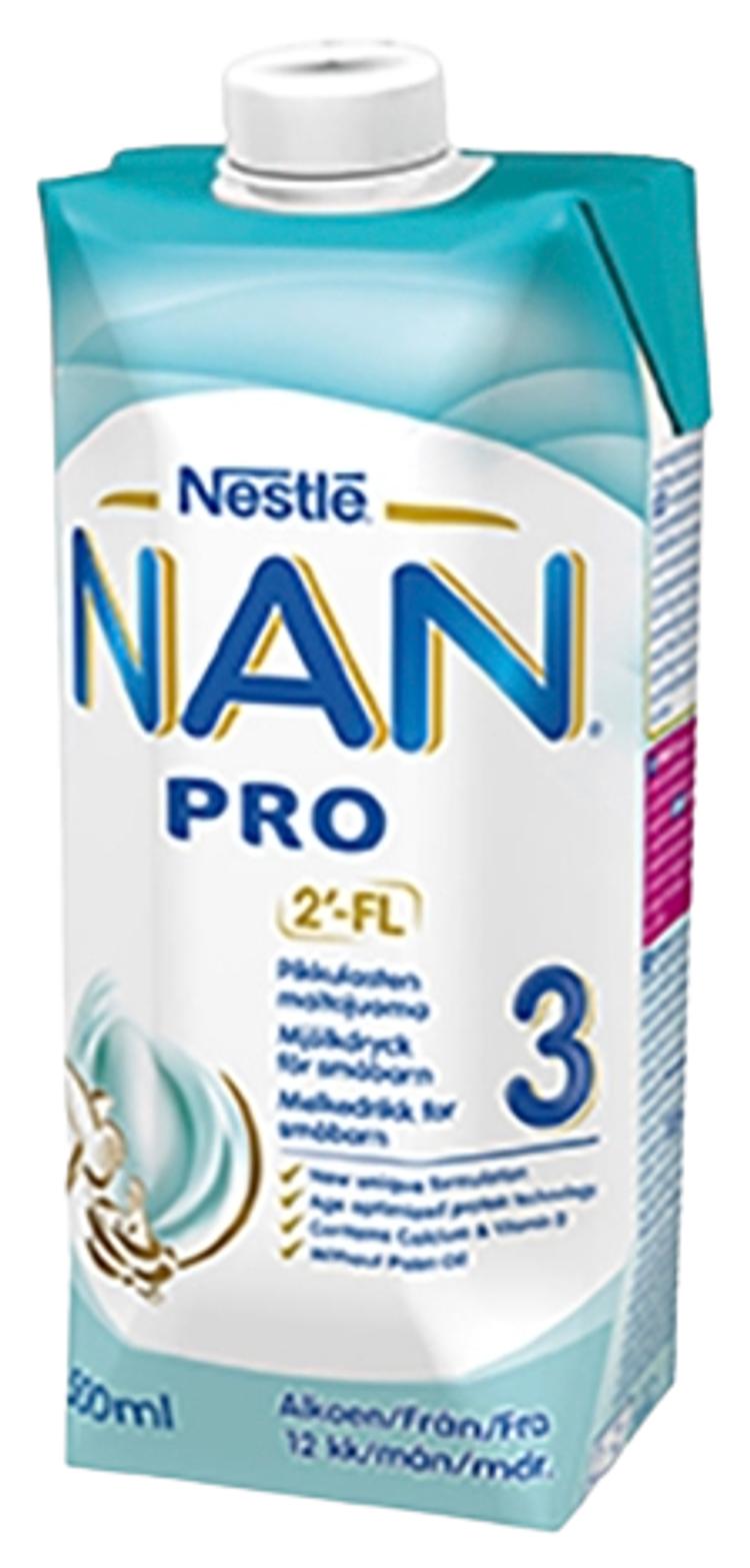 Nestlé Nan 500ml Pro 3 pikkulasten maitojuoma 12kk