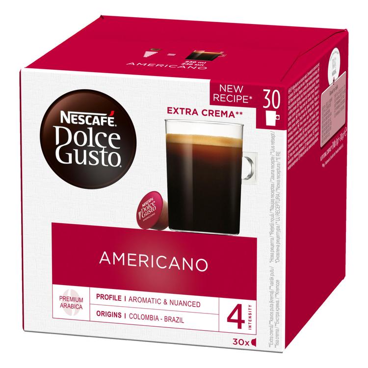 Nescafé Dolce Gusto 30kaps/240g Americano kahvikapseli