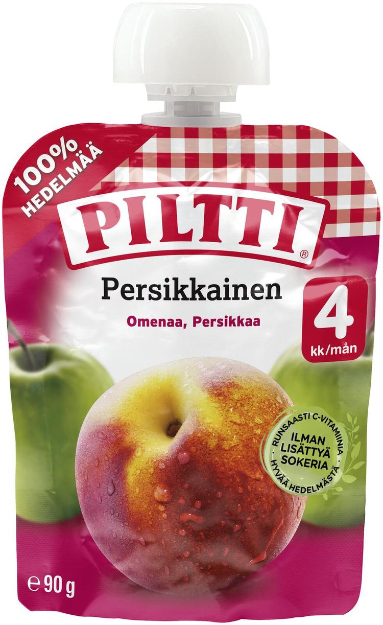 Piltti 90g Persikkainen Omena-persikkasose 4kk annospussi