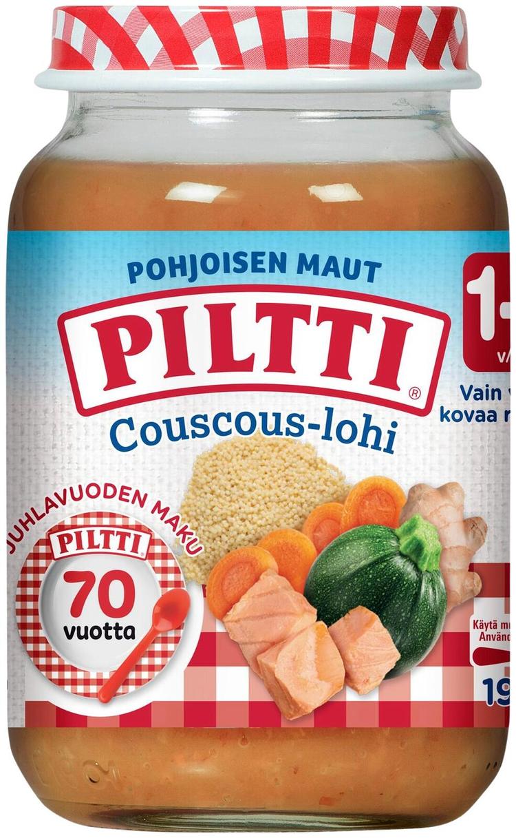 Piltti Pohjoisen maut 190g Couscousia ja lohta lastenateria 1-3v