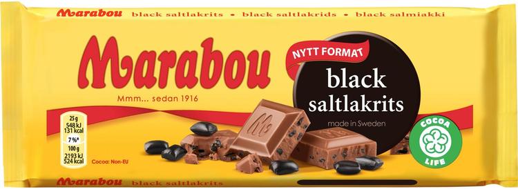 Marabou Black saltlakrits 100g suklaalevy