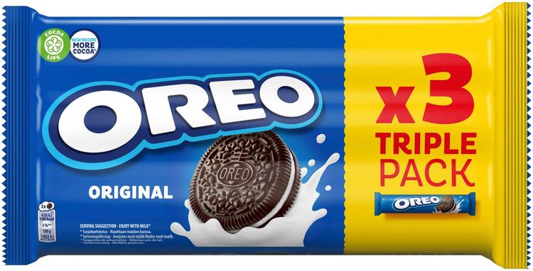 Oreo Original täytekeksi 3X154g=462g