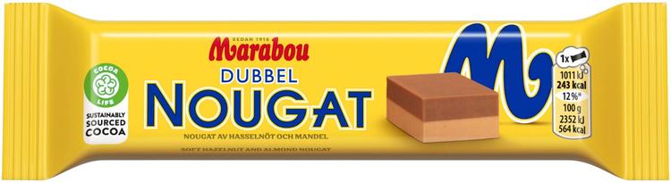 Marabou Dubbel Nougat suklaapatukka 43g