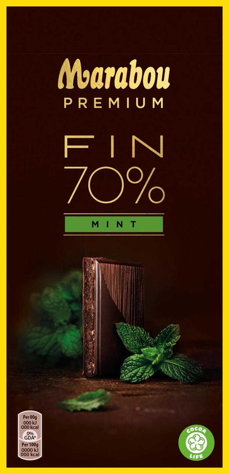 Marabou Premium FIN 70% Mint suklaalevy 100g