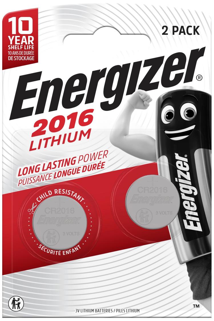 Energizer Lithium CR2016 2 kpl