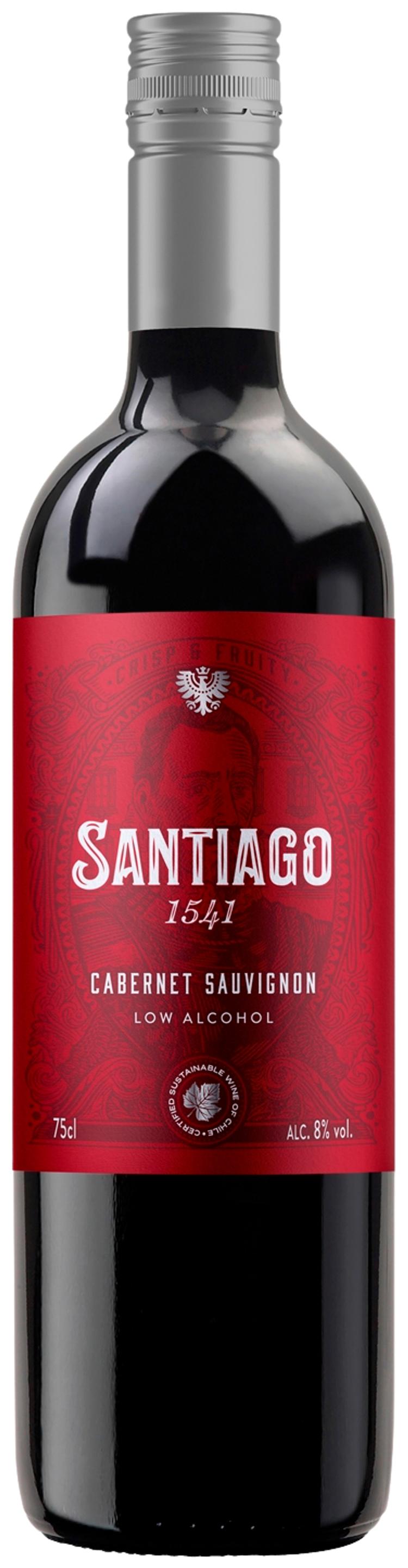 Santiago 1541 Cabernet Sauvignon  8 til- % 0,75 L plo