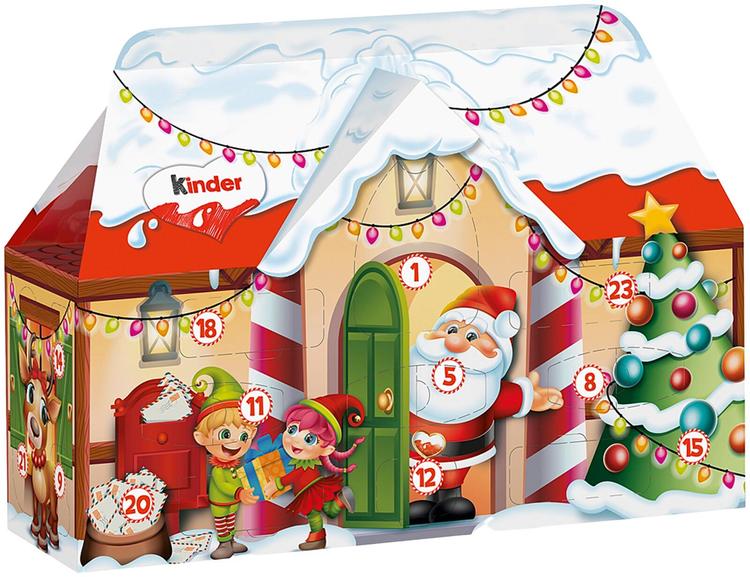 Kinder Calendar House Joulukalenteri sisältäen Kinder-suklaamakeisia 234g