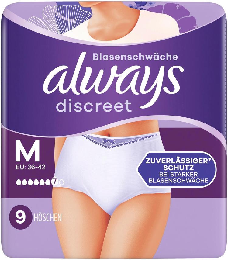 Always 9kpl Discreet Complete Protection Plus M inkontinenssialushousut