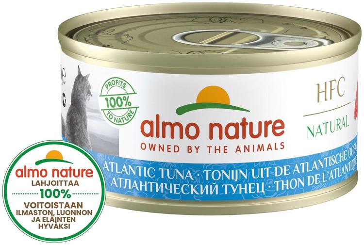 Almo Nature HFC Natural Atlantin tonnikala kissan täydennysravinto 70 g