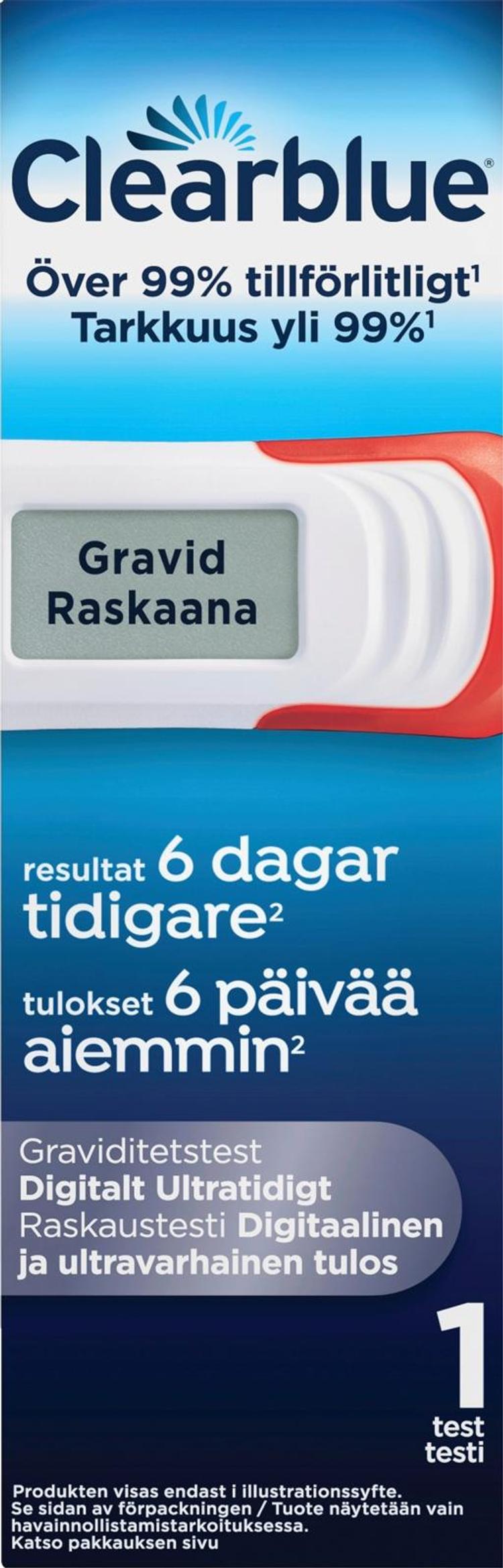 Clearblue Digital Ultra Early 1kpl raskaustesti