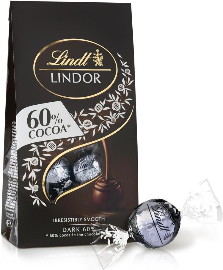 Lindt Lindor 60% Tumma täytesuklaakuula 137g