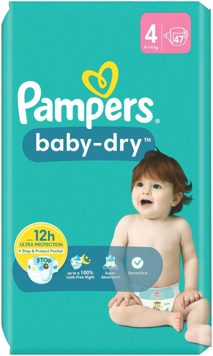 Pampers Baby Dry S4 9-14kg 47kpl vaippa