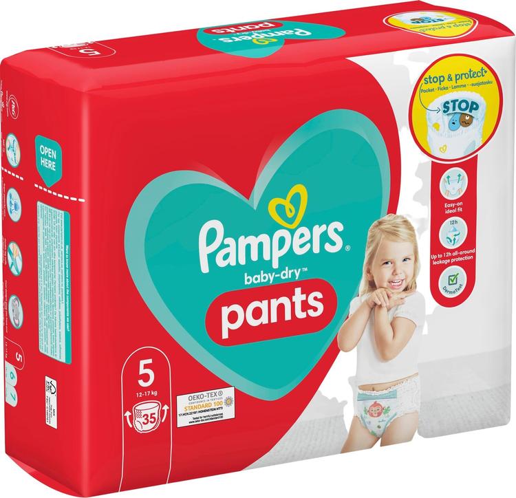 Pampers 35kpl Baby Dry Pants S5 12-17kg housuvaippa