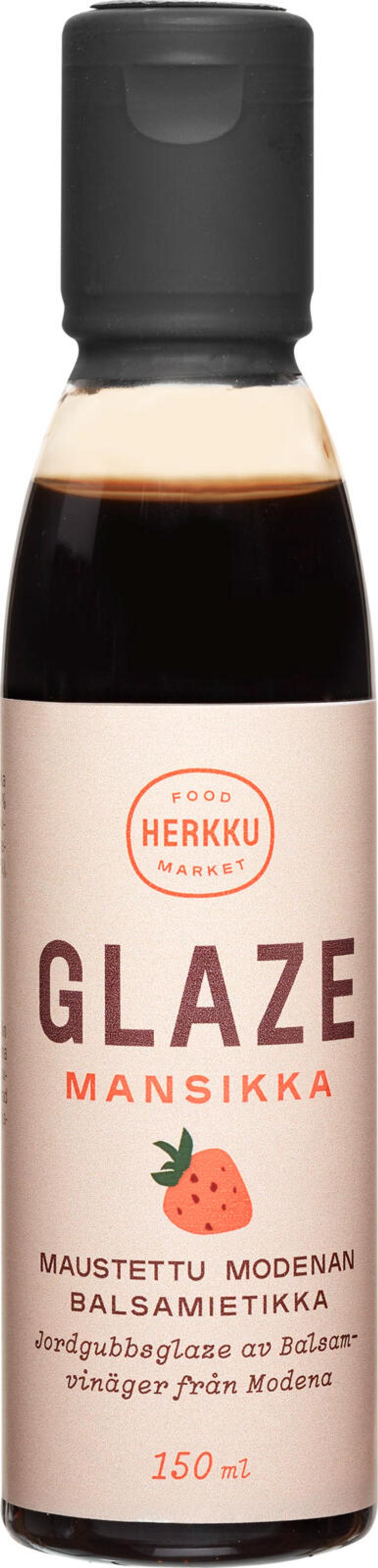 Herkku Glaze Mansikka maustettu Modenan balsamietikka 150 ml