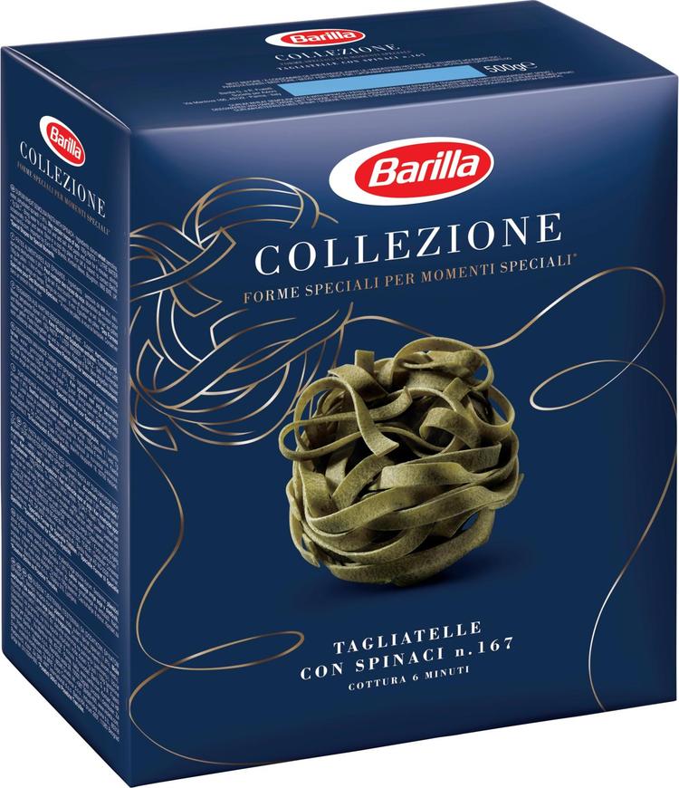 Barilla Collezione Tagliatelle con spinachi durumvehnästä valmistettu pinaattipasta 500g