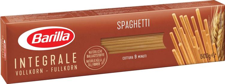 Barilla Täysjyvä Spaghetti durumtäysjyvävehnästä valmistettu pasta 500g