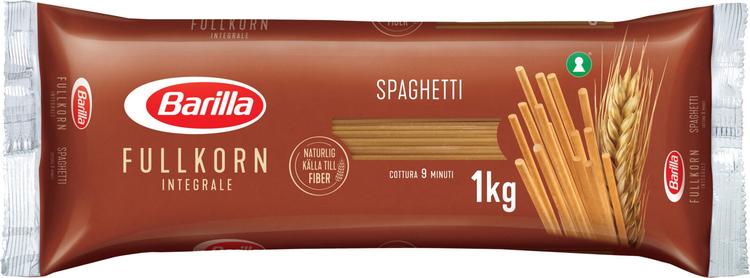 Barilla Täysjyvä Spaghetti n.5 durumtäysjyvävehnästä valmistettu pasta 1kg