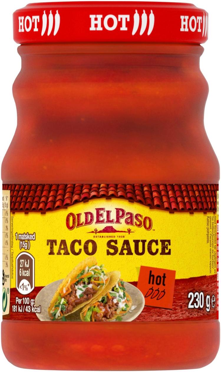 Old El Paso 230g Hot Taco Sauce | S-kaupat ruoan verkkokauppa