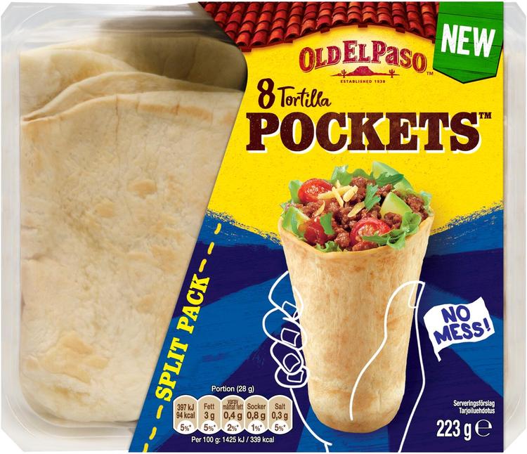 Old El Paso Tortilla pockets 223g