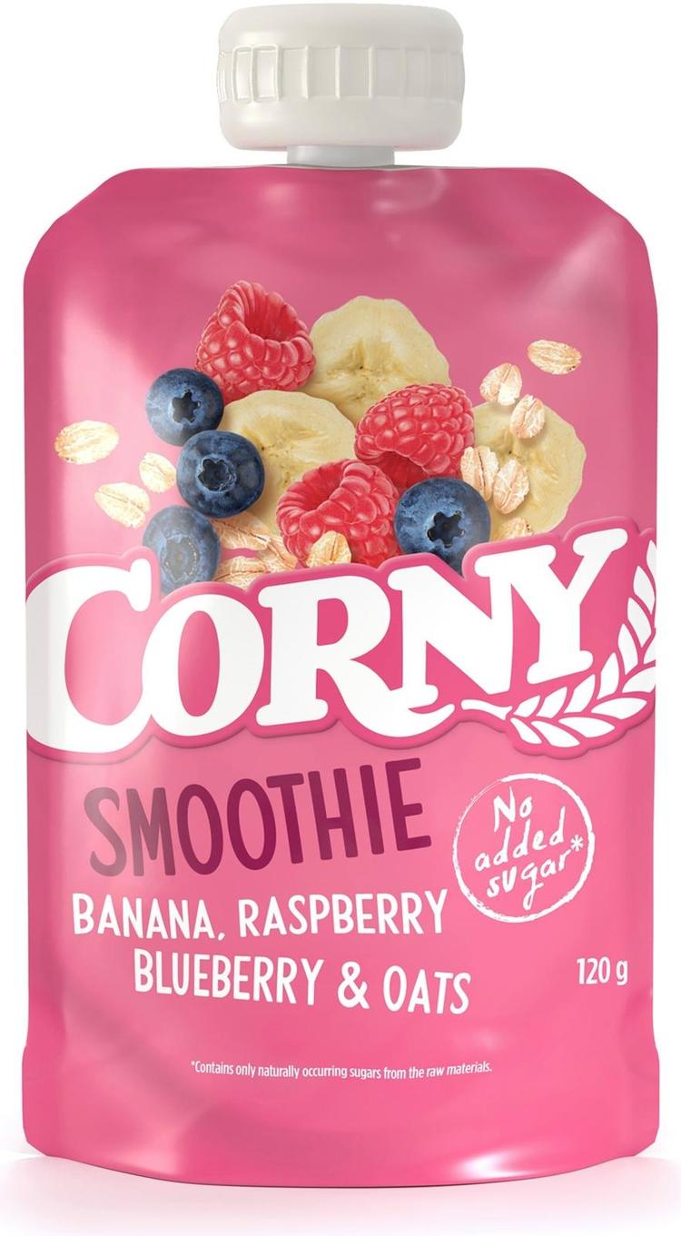 Corny Smoothie banaani, vadelma, mustikka & kaura 120g