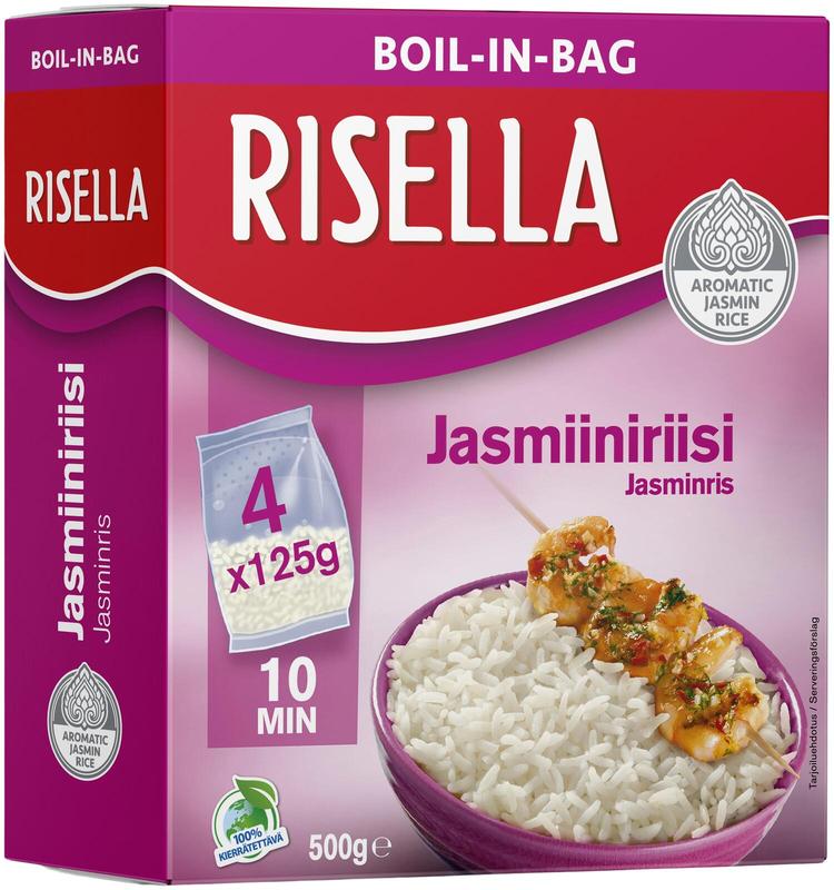 Risella Jasmiiniriisi keitinpussissa 4x125g