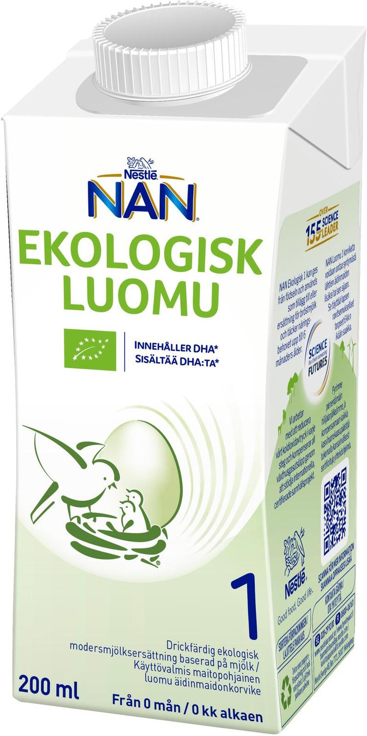 Nestlé NAN 1 Äidinmaidonkorvike luomu 200ml