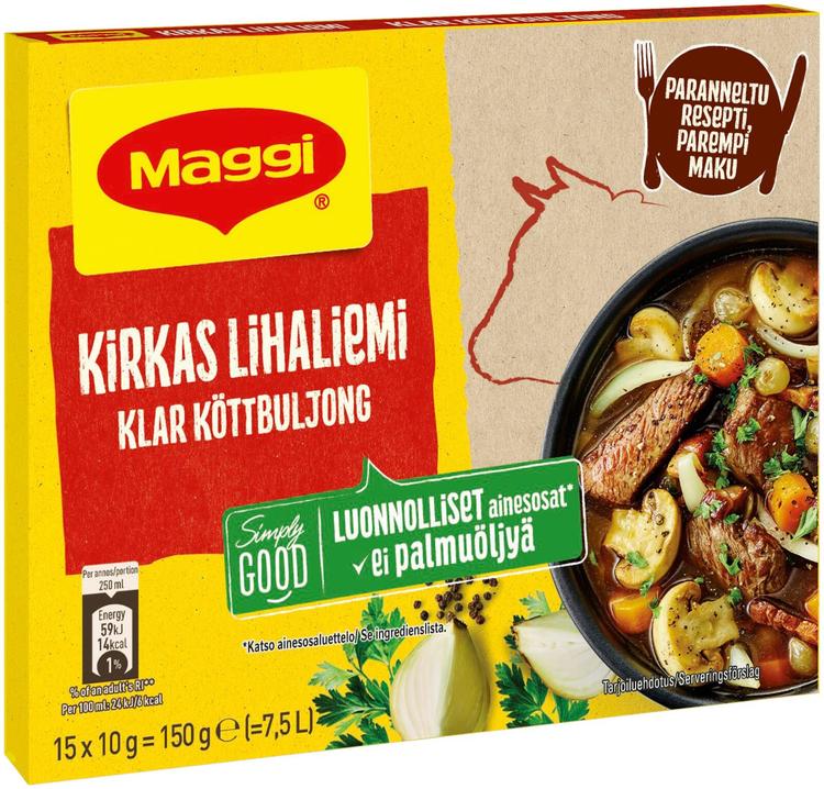 Maggi 150g Kirkas lihaliemi 15 palaa