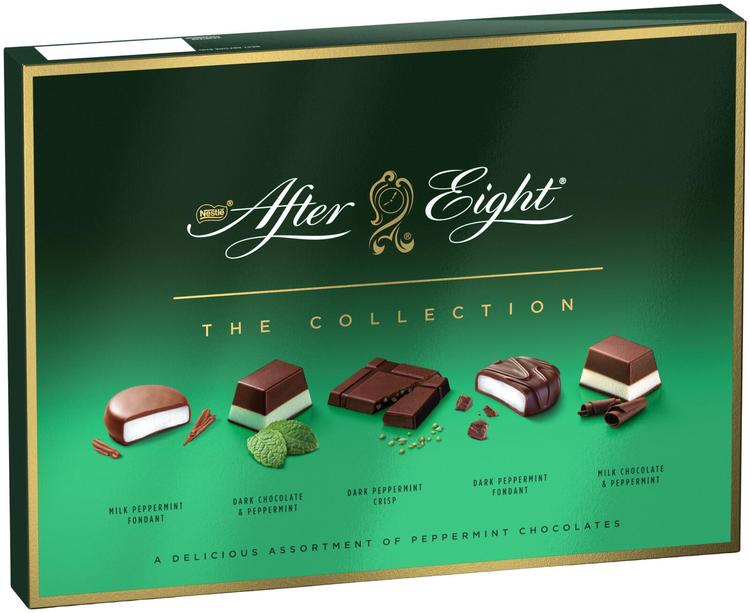 After Eight 199g minttutäytteistä tummaa ja maitosuklaata suklaarasia