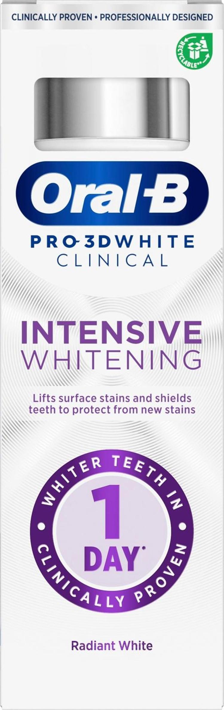 Oral-B 75ml Pro-3D White Clinical Radiant White hammastahna