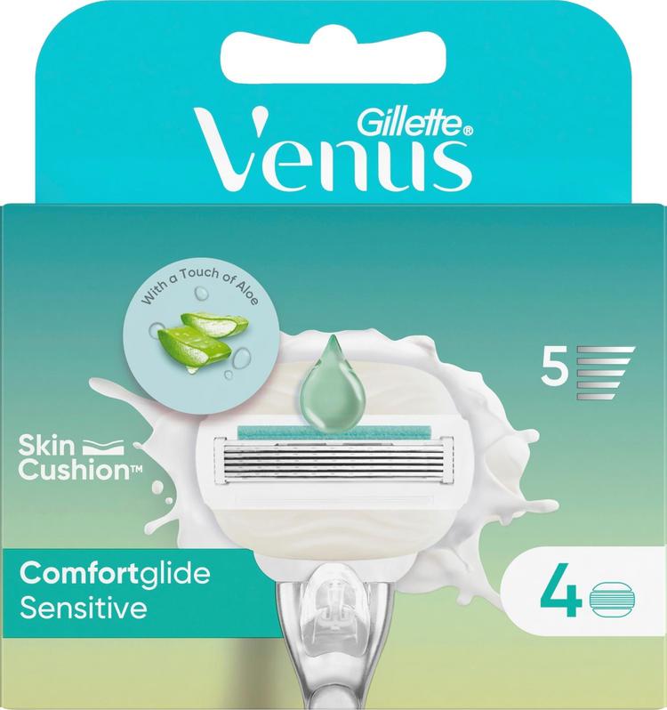 Gillette Venus Comfortglide Sensitive with Aloe 4kpl terä