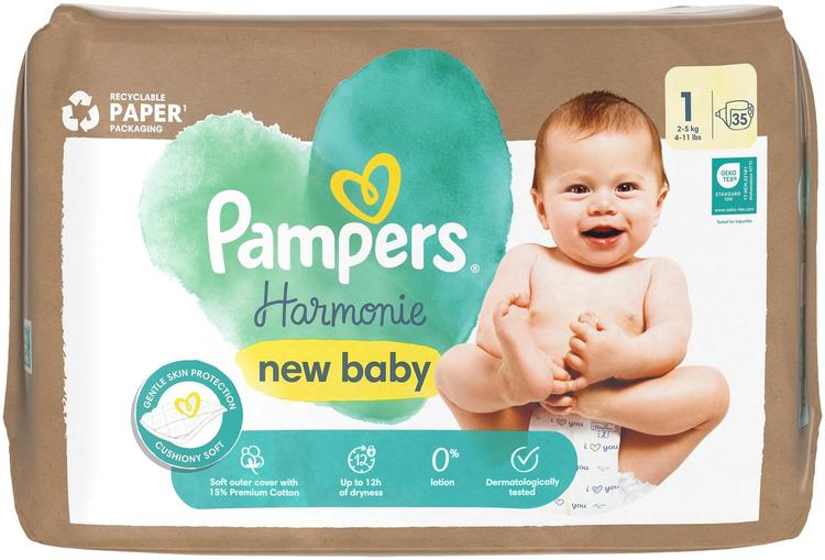 Pampers Harmonie new baby S1 2-5 kg 35 kpl vaippa