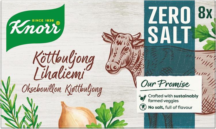 Knorr Zero Salt Liha Liemikuutio Suolaton 8x9g