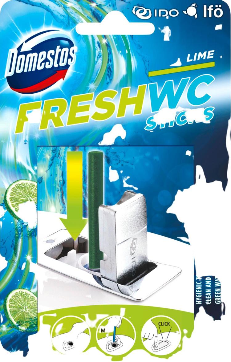 Domestos Lime Vessanpuhdistus WC-raikastintikut IDO-WC-istuimiin 5x9,5g 5 kpl