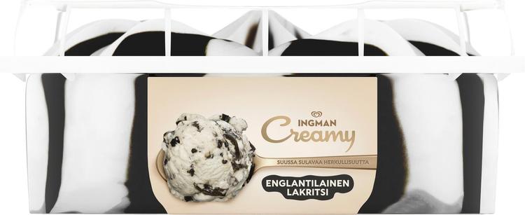 Ingman Creamy  Englantilainen lakritsi Jäätelö 850ml/457g