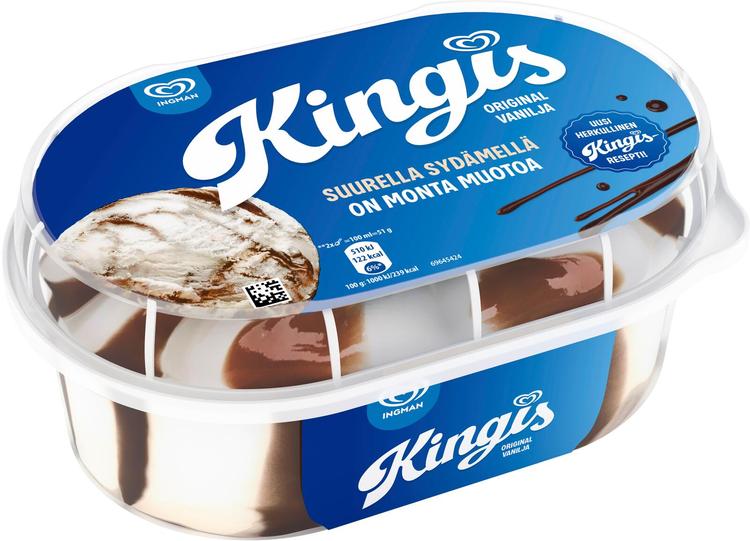 Ingman Kingis Original Vanilja Jäätelö 850ml/435g