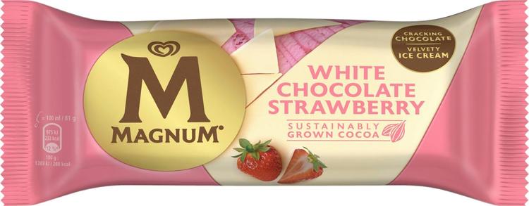 Magnum White Chocolate Strawberry Jäätelöpuikko 100ml/81g