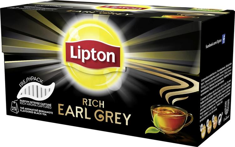 Lipton 25ps Rich Earl Grey musta tee
