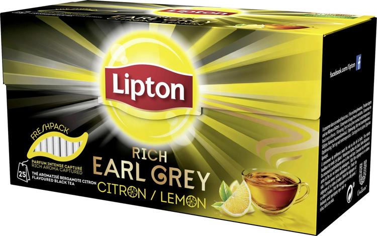 Lipton 25ps Lemon Rich Earl Grey musta tee