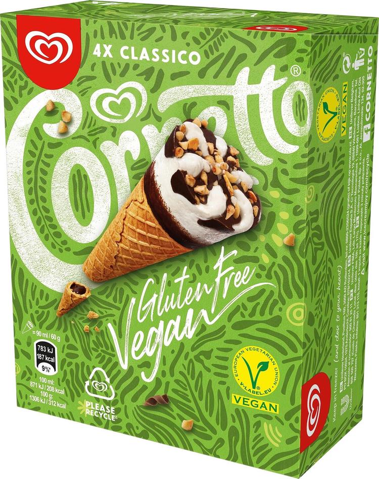 Cornetto 360ML / 240g monipakkaus Vanilla-Chocolate Gluteiiniton